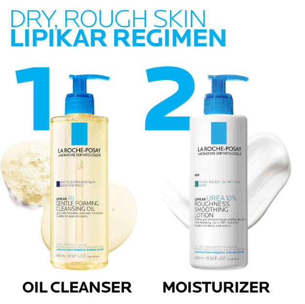 lipikar urea 10 loción suavizante para piel Áspera loción corporal exfoliante y suavizante con urea para piel escamosa Áspera y con granos