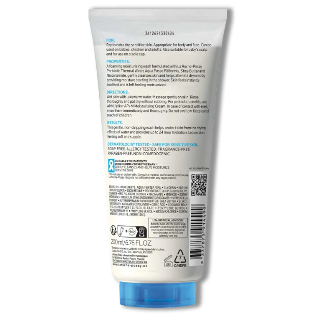 lipikar wash ap gel hidratante para cuerpo y rostro gel para cuerpo y rostro para piel extra seca