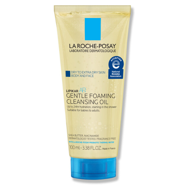 lipikar ap aceite limpiador espumoso suave aceite limpiador hidratante para cuerpo y rostro para piel seca a muy seca
