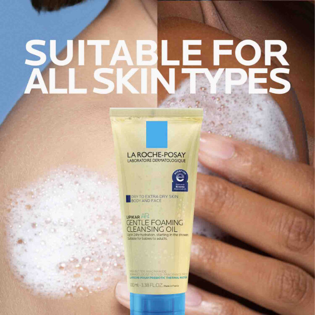 lipikar ap aceite limpiador espumoso suave aceite limpiador hidratante para cuerpo y rostro para piel seca a muy seca