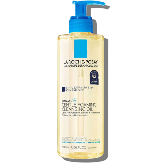 lipikar ap aceite limpiador espumoso suave aceite limpiador hidratante para cuerpo y rostro para piel seca a muy seca