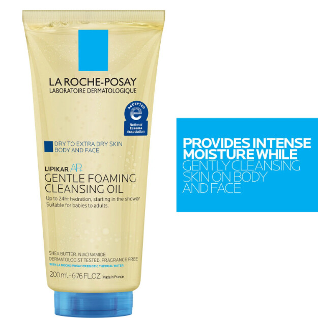 lipikar ap aceite limpiador espumoso suave aceite limpiador hidratante para cuerpo y rostro para piel seca a muy seca