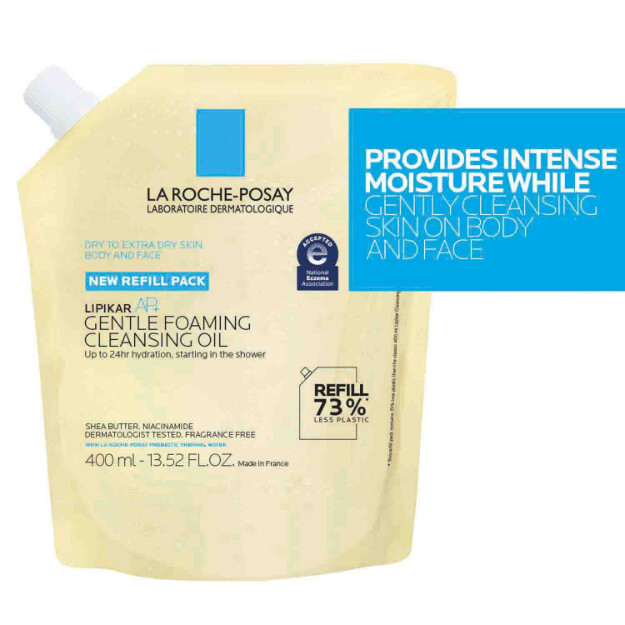 lipikar ap aceite limpiador espumoso suave aceite limpiador hidratante para cuerpo y rostro para piel seca a muy seca