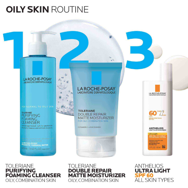 toleriane double repair crema hidratante facial mate para piel grasa hidratante facial diario para piel grasa