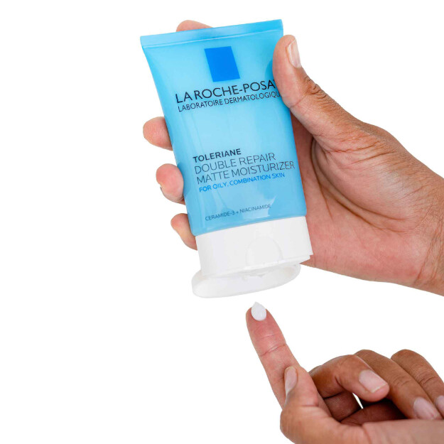 toleriane double repair crema hidratante facial mate para piel grasa hidratante facial diario para piel grasa
