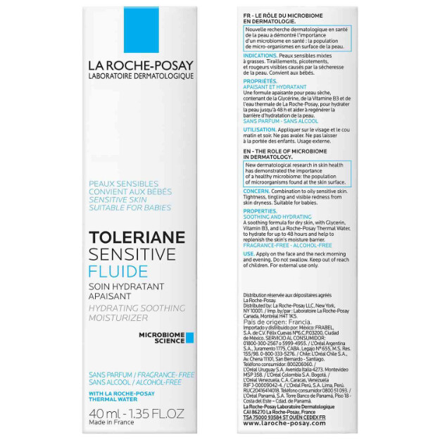 toleriane fluide hidratante sin aceite hidratante ligero para piel sensible