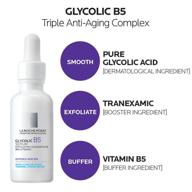 sérum de ácido glicólico puro al 10 con vitamina b5 sérum dermatológico antiedad con ácido glicólico puro al 10