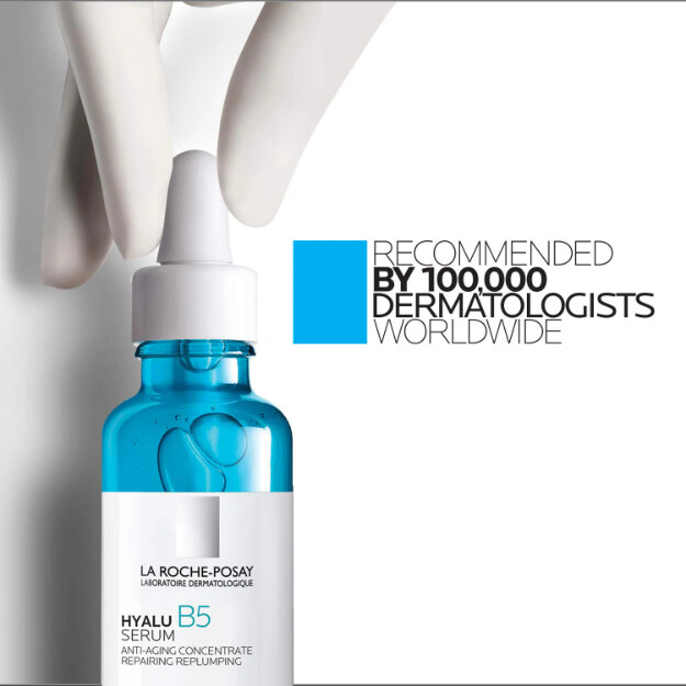 sérum de Ácido hialurónico puro hyalu b5 sérum dermatológico antiedad de ácido hialurónico puro. fórmula hipoalergénica.