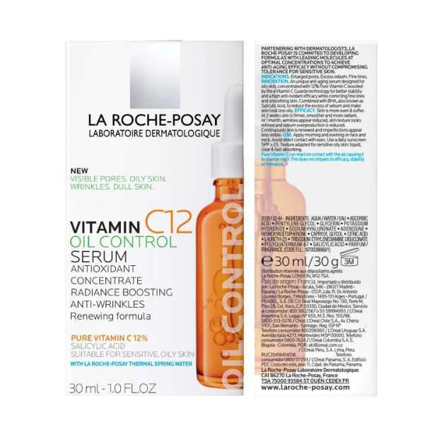 sérum de vitamina c12 para piel grasa sérum dermatológico antiedad con 12 de vitamina c para piel grasa