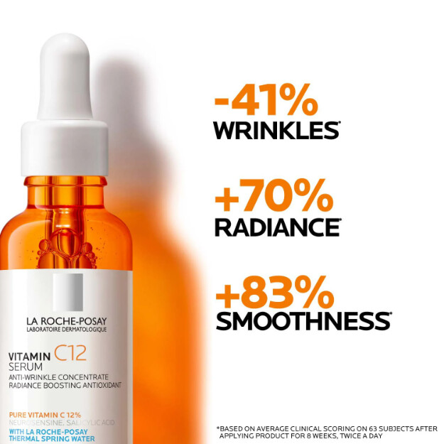 sérum de vitamina c12 sérum dermatológico antiedad con 12 de vitamina c pura. fórmula hipoalergénica.