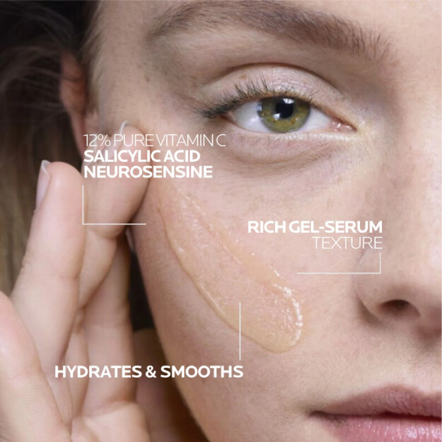 sérum de vitamina c12 sérum dermatológico antiedad con 12 de vitamina c pura. fórmula hipoalergénica.