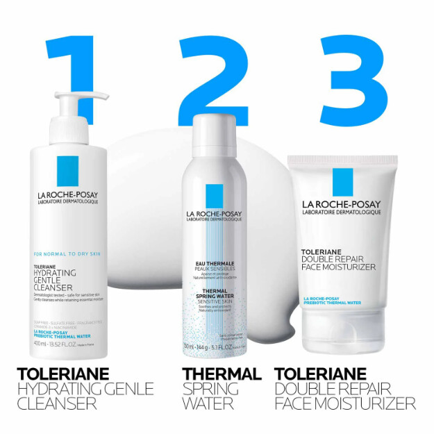 toleriane limpiador facial suave e hidratante clínicamente probado limpiador facial recomendado por dermatólogos para piel normal a seca