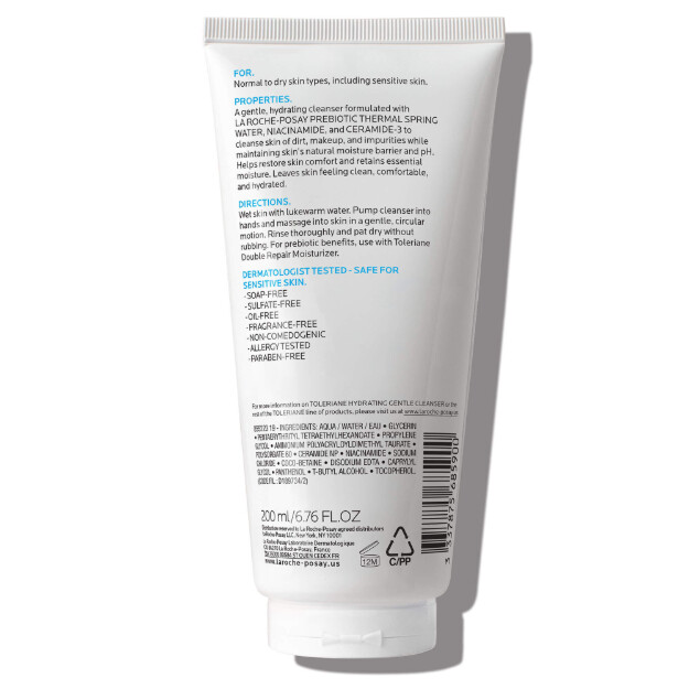 toleriane limpiador facial suave e hidratante clínicamente probado limpiador facial recomendado por dermatólogos para piel normal a seca